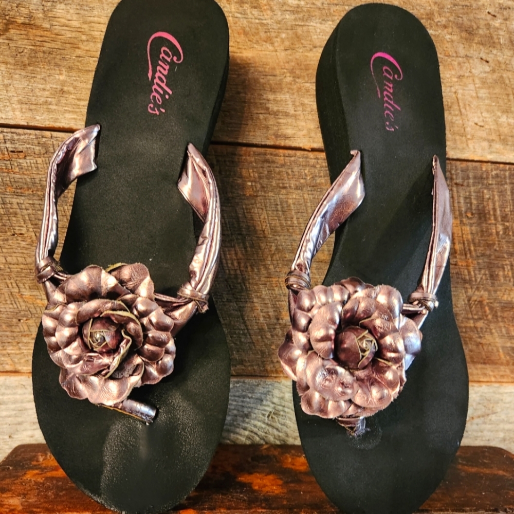 Rose gold sandals